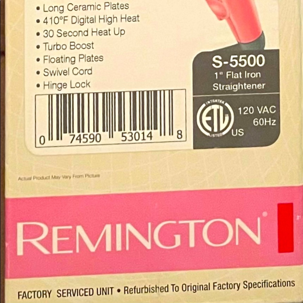 New in box Remington Diamond straightener